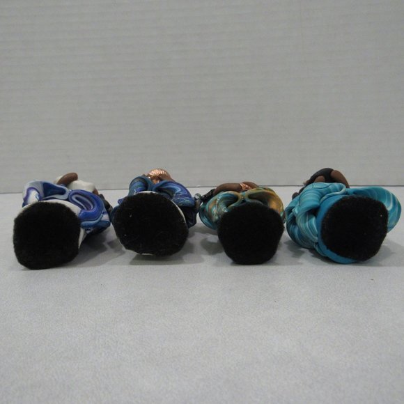 Set 4 OOAK Polymer Clay Faceless Women Dolls - Picture 8 of 8